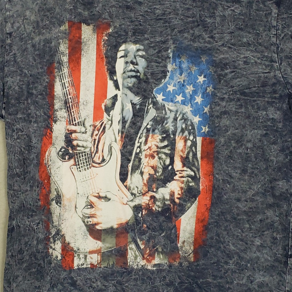 Karl Ferris Collection Jimmy Hendricks Psychedelic Photo Tee Shirt Blue Tie Dye